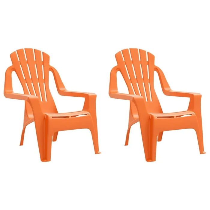 2 Children's Garden Chairs in Orange - Little and Giant Explorers vidaXL