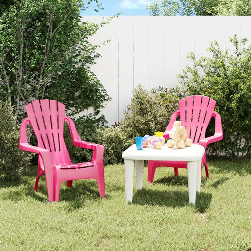 2 Children's Garden Chairs in Pink - Little and Giant Explorers vidaXL