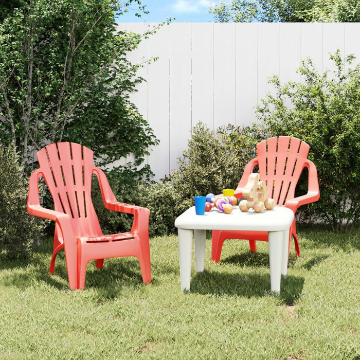 2 Children's Garden Chairs in Red - Little and Giant Explorers vidaXL