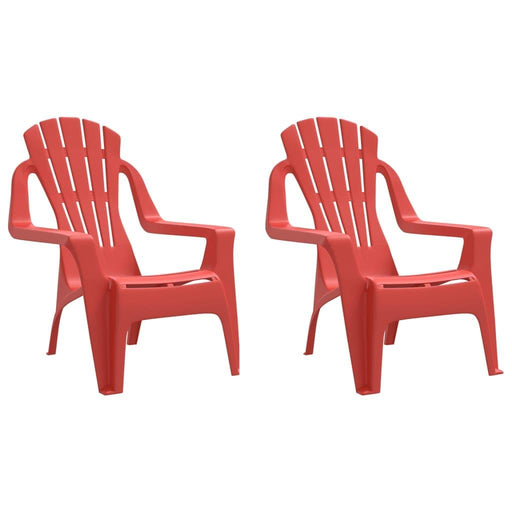 2 Children's Garden Chairs in Red - Little and Giant Explorers vidaXL