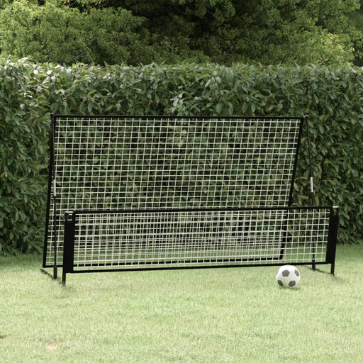 2-in-1 Football Rebounder and Football Goal in Black (202 x 104 x 120cm) - Little and Giant Explorers vidaXL