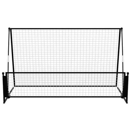 2-in-1 Football Rebounder and Football Goal in Black (202 x 104 x 120cm) - Little and Giant Explorers vidaXL