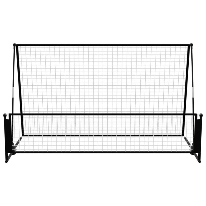 2-in-1 Football Rebounder and Football Goal in Black (202 x 104 x 120cm) - Little and Giant Explorers vidaXL