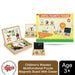 Children's wooden magnetic puzzle board set with animal pieces and reversible drawing surface