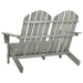 2-Seater Grey Garden Adirondack Chair in Solid Fir Wood - Little and Giant Explorers vidaXL