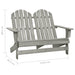 2-Seater Grey Garden Adirondack Chair in Solid Fir Wood - Little and Giant Explorers vidaXL