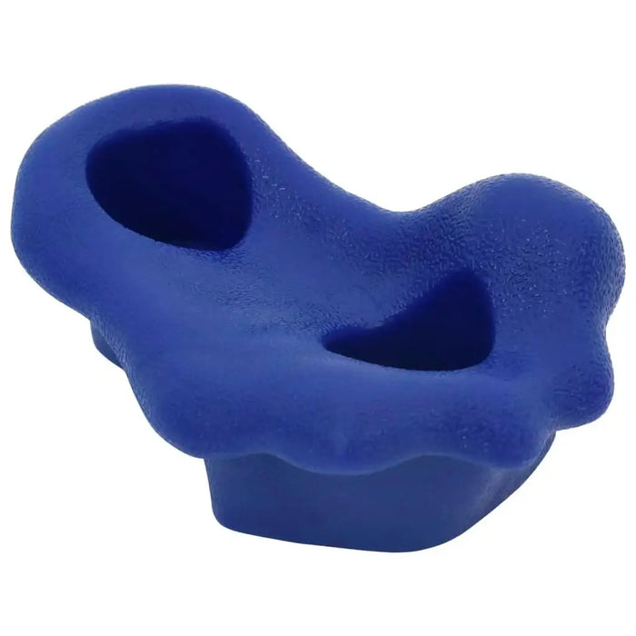 Blue kids climbing stone hold with textured grip for playground or climbing wall