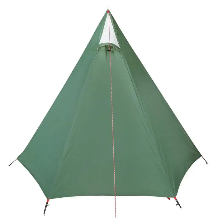 Green 3-person A-frame camping tent with dual protection and modern design