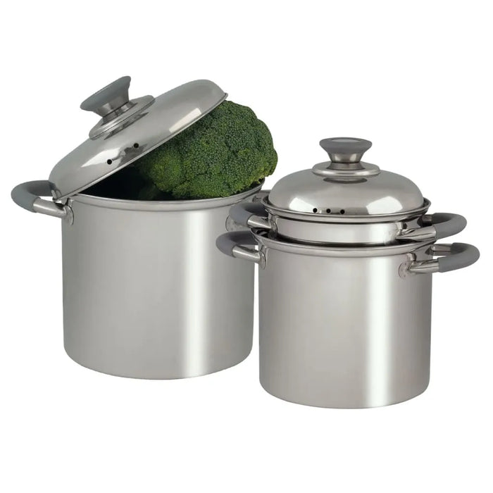 3 Piece Cookware Set 'Glasgow' in Stainless Steel - Little and Giant Explorers Eurotrail