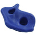 Blue textured kids climbing rock hold with two screw holes for play wall set