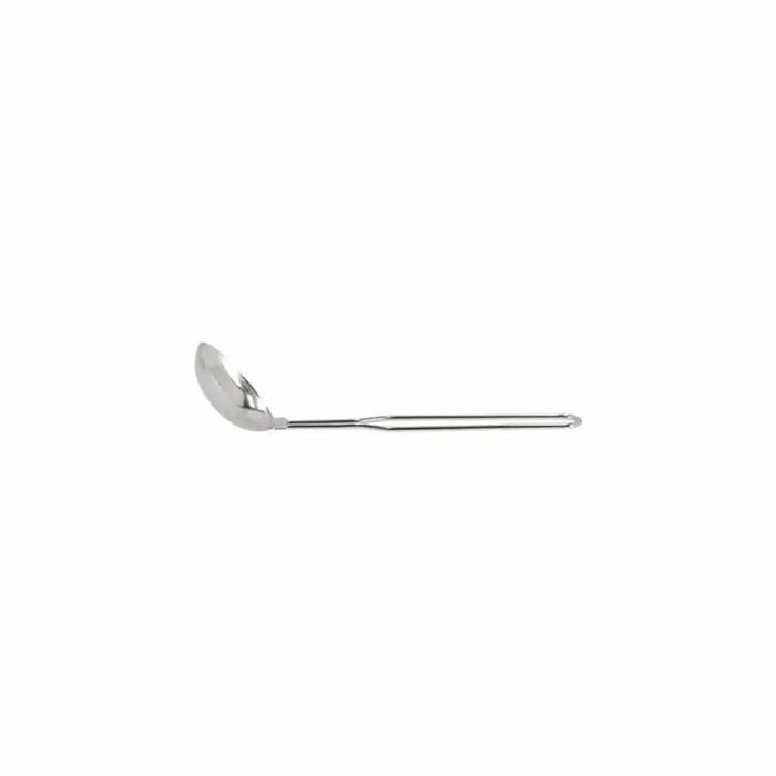 Stainless steel ladle from mud kitchen playset on white background