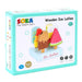 SOKA 7-piece kids wooden ice lollies playset in colorful box for pretend kitchen play