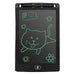 8.5 inch LCD writing tablet with green doodle of cat, stars, cloud, rainbow and flower