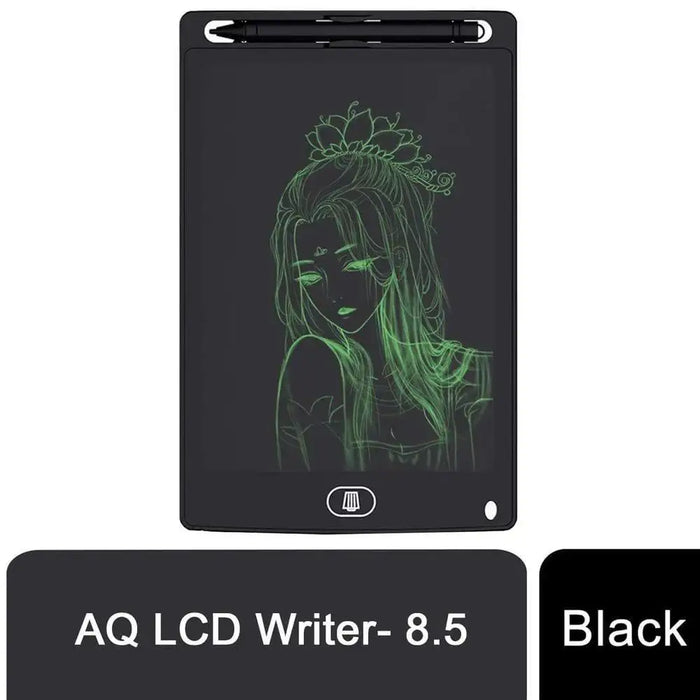 8.5-inch black LCD writing tablet with pressure-sensitive colorful drawing display