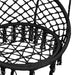 Anthracite hammock swing chair with adjustable ropes and woven tassel design