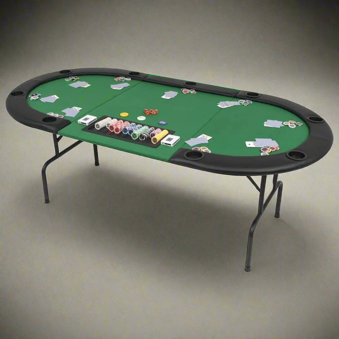 9-Player Folding Poker Table - Little and Giant Explorers vidaXL