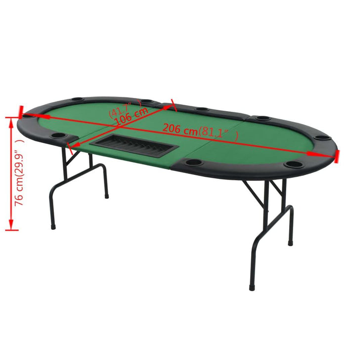 9-Player Folding Poker Table - Little and Giant Explorers vidaXL