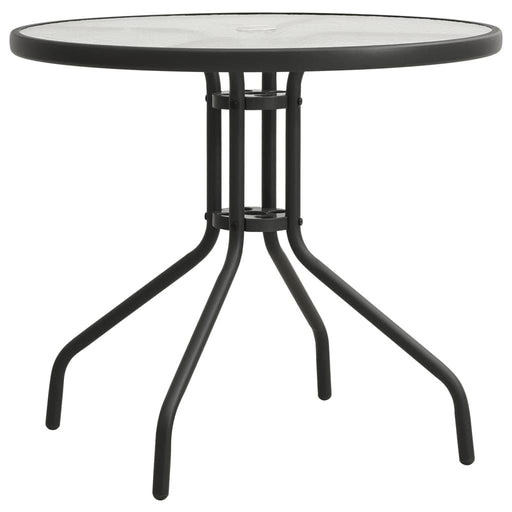 Anthracite Steel Bistro Table Anthracite (Ø80x71cm) - Little and Giant Explorers vidaXL