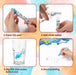 Step-by-step instructions for using the aqua doodle water drawing mat with magic pens