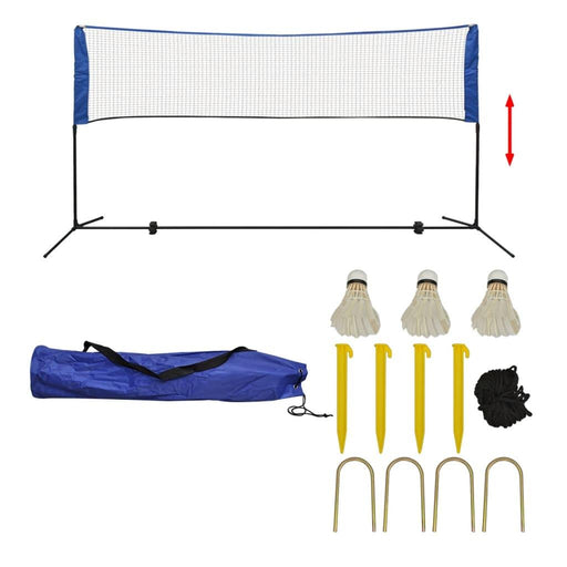 Badminton Net Set with Shuttlecocks (300 x 72cm) - Little and Giant Explorers vidaXL