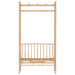 bamboo garden bench with pergola and trellis for climbing plants, weather-resistant design