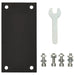 Basketball backboard set mounting hardware with steel plate, wrench, and bolts