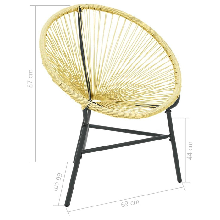 Beige Garden Acapulco Chair - Little and Giant Explorers vidaXL