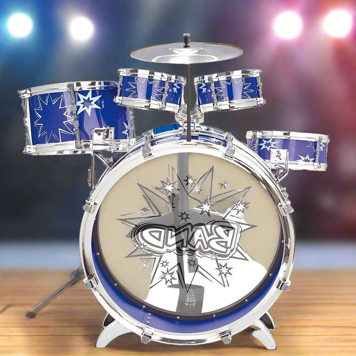 Big Band Children's Rockstar Drums & Cymbal Kit With Stool - Little and Giant Explorers SOKA Play Imagine Learn