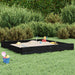 Black Sandbox with Seats - Little and Giant Explorers vidaXL