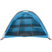 Blue taffeta storage tent with 9 compartments for kids' organization and play