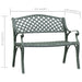 Cast Aluminium Garden Bench in Green - Little and Giant Explorers vidaXL