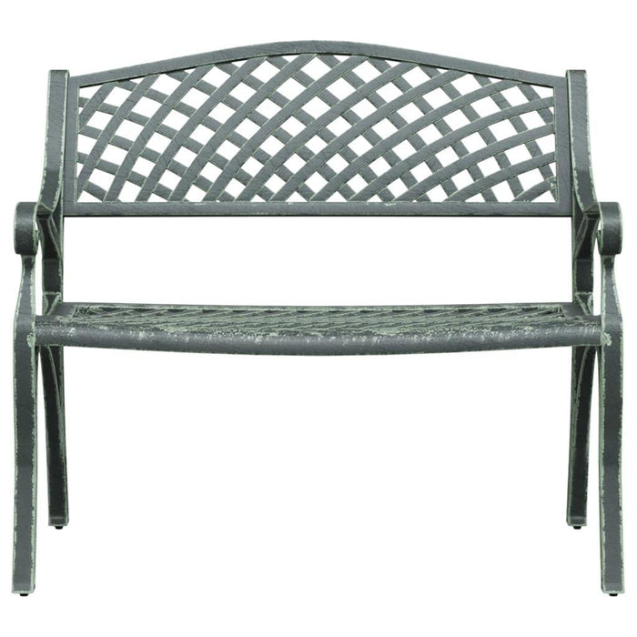 Cast Aluminium Garden Bench in Green - Little and Giant Explorers vidaXL