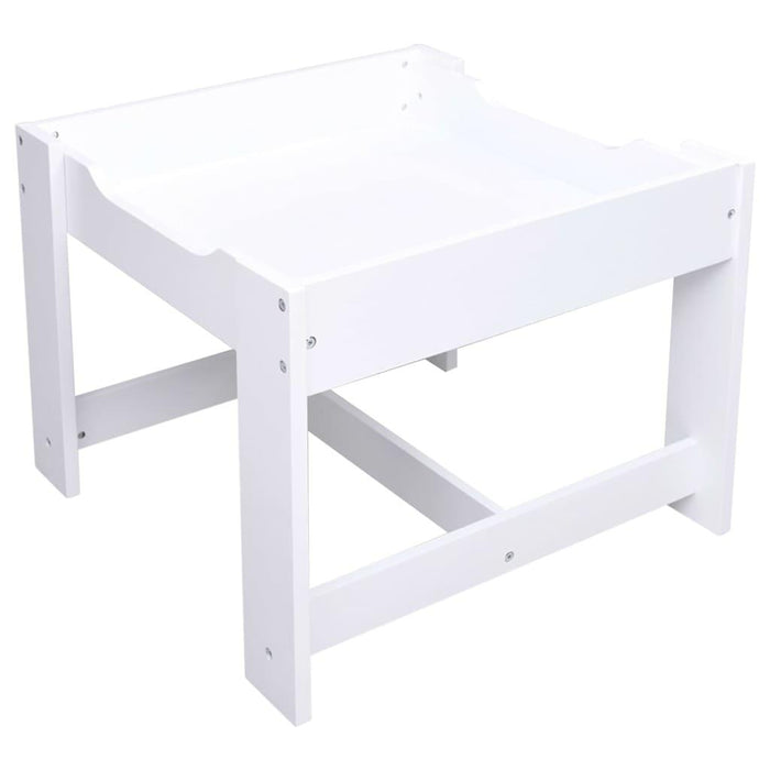 Children's Table with 2 Chairs in White - Little and Giant Explorers vidaXL