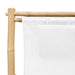 Deck Chair in Bamboo and Canvas Cream White - Little and Giant Explorers vidaXL