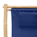 Deck Chair in Bamboo and Canvas Navy Blue - Little and Giant Explorers vidaXL