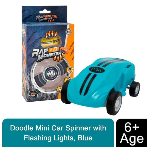 Doodle Mini Car Spinner with Flashing Lights in Blue - Little and Giant Explorers Doodle