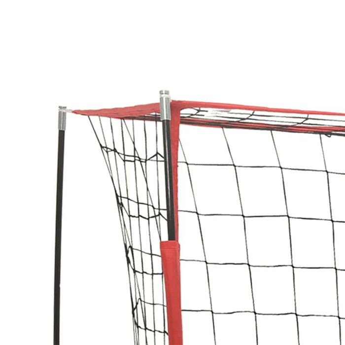 Foldable Football Goal with Net in Black and Red (184 x 91 x 124.5cm) - Little and Giant Explorers vidaXL