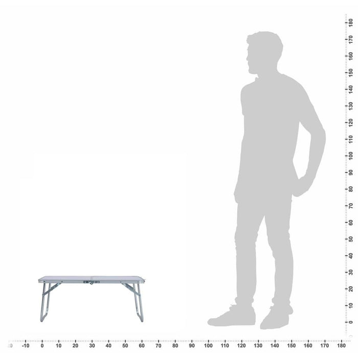 Folding Aluminium Camping Table (60 x 40cm) - Little and Giant Explorers vidaXL