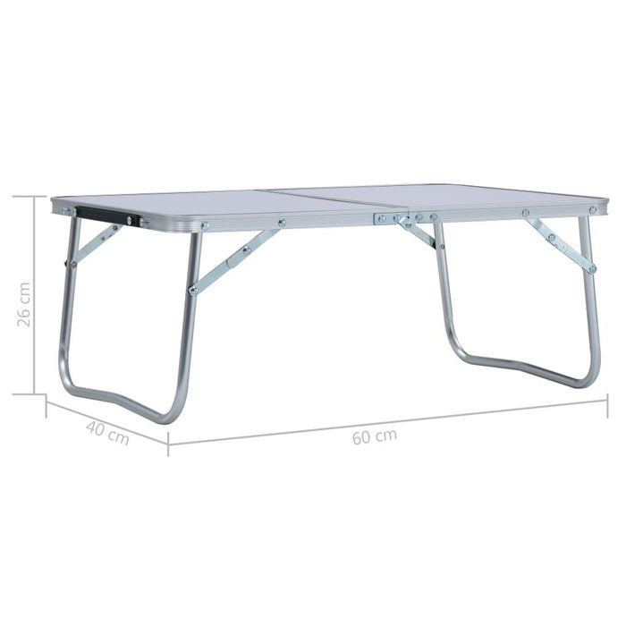 Folding Aluminium Camping Table (60 x 40cm) - Little and Giant Explorers vidaXL