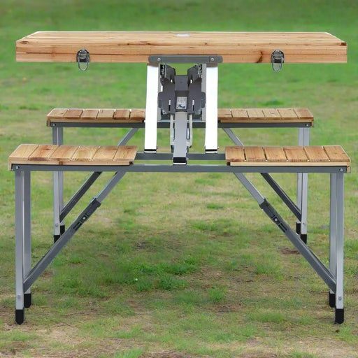 Folding Camping Table with 4 Seats - Little and Giant Explorers vidaXL