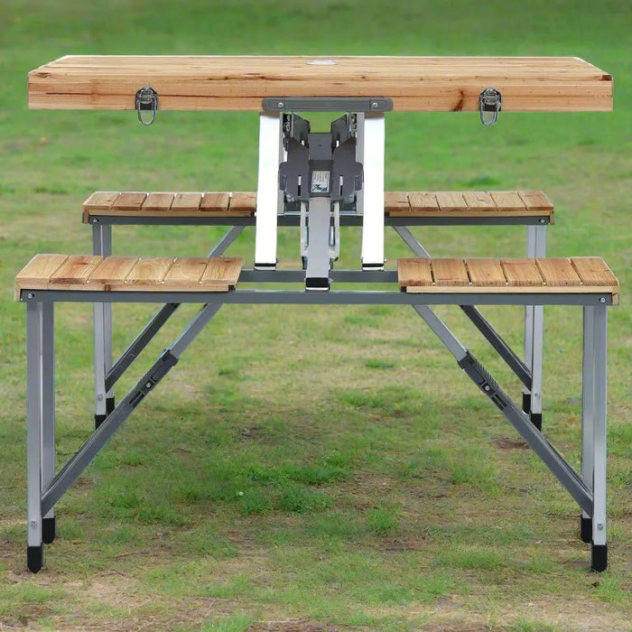 Folding Camping Table with 4 Seats - Little and Giant Explorers vidaXL
