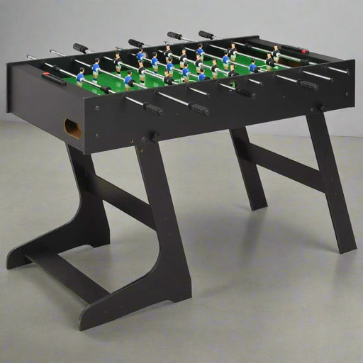 Folding Foosball Table in Black - Little and Giant Explorers vidaXL