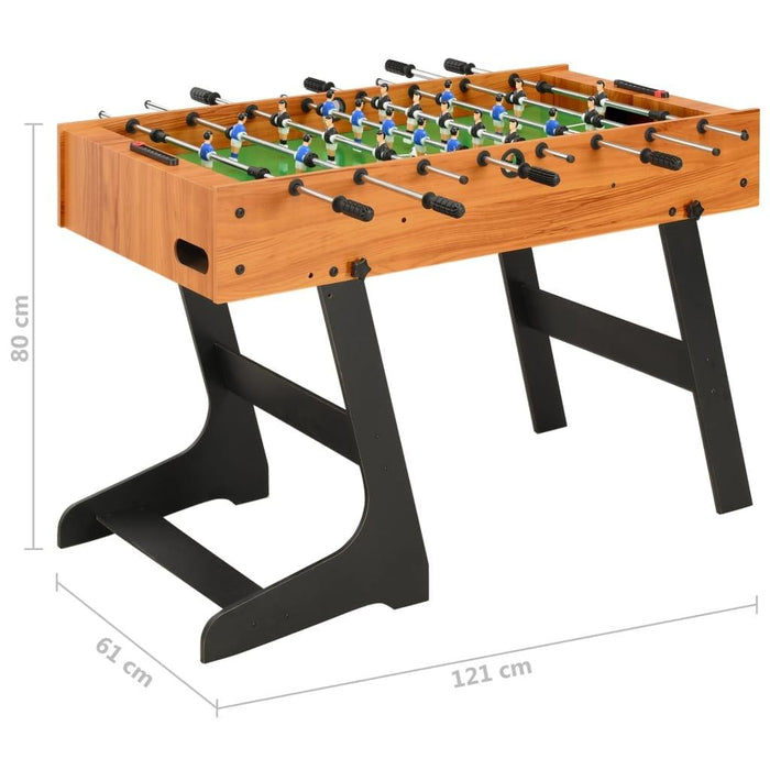 Folding Foosball Table in Light Brown - Little and Giant Explorers vidaXL