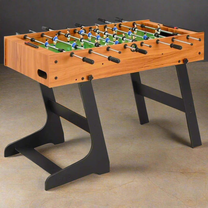 Folding Foosball Table in Light Brown - Little and Giant Explorers vidaXL