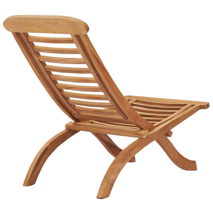 Folding Garden Chair in Solid Wood Teak - Little and Giant Explorers vidaXL