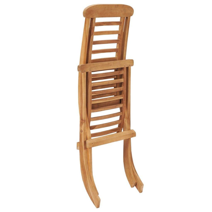 Folding Garden Chair in Solid Wood Teak - Little and Giant Explorers vidaXL