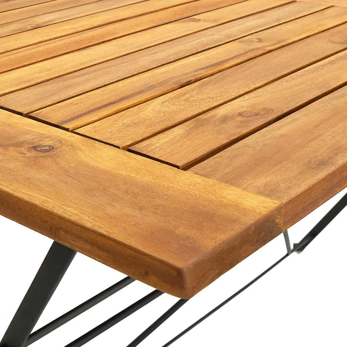 Folding Garden Table (120x70x74cm) in Solid Acacia Wood - Little and Giant Explorers vidaXL