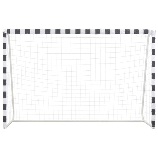 Football Goal with Net in Black and White (300 x 200 x 90cm) - Little and Giant Explorers vidaXL