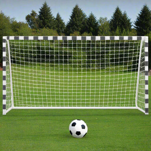 Football Goal with Net in Black and White (300 x 90 x 160cm) - Little and Giant Explorers vidaXL