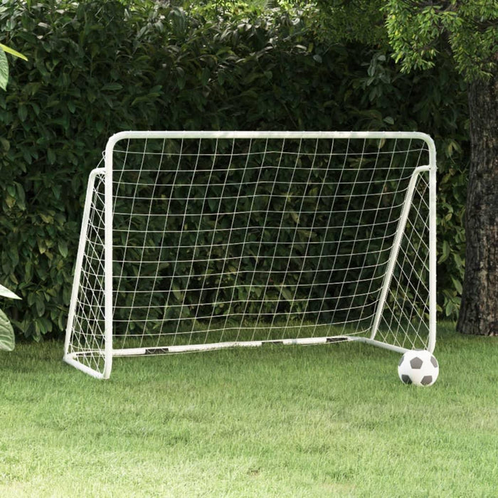 Football Goal with Net in White (180 x 90 x 120cm) - Little and Giant Explorers vidaXL